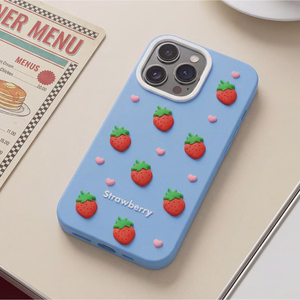 Strawberry case for iPhone 17 Pro / 18 Pro 6,3'' blue