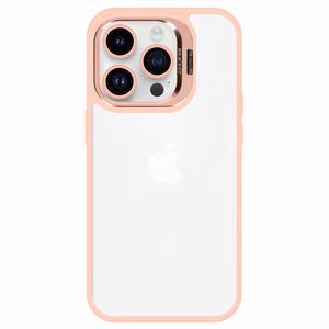 Viedtālruņa apvalks Tel Protect Kickstand ar kameru stiklu (objektīvu) Iphone 13 Pro gaiši rozā
