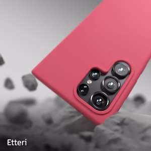 Etteri Silikona maciņš for Samsung Galaxy S25 Ultra raspberry
