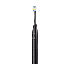 TEESA SONIC 2 skaņas zobu birste, melna, 5 režīmi, ceļojumu futrālis, USB-C