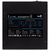 Aerocool LUX 650W power supply unit 20+4 pin ATX ATX melns