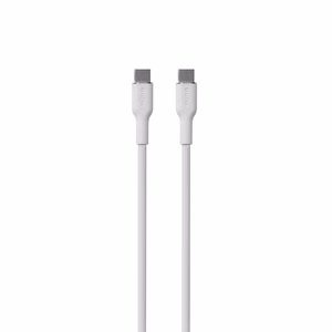 Puro Soft USB-C - USB-C 60W 1.5m silikona kabelis - balts