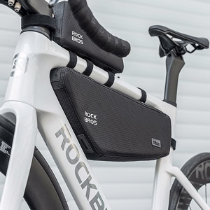 Rockbros velosipēda rāmja soma zem augšējās caurules, 2,9 l, melna