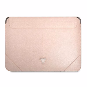 Guess Saffiano Triangle Logo apvalks 16" klēpjdatoram - rozā