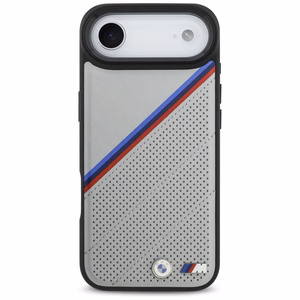 BMW M trīskrāsu metāla logotipa magnētiskais viedtālruņa apvalks iPhone 17 Air - pelēks