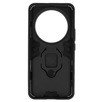 Gredzenveida bruņu viedtālruņa apvalks Xiaomi 14 Ultra melns