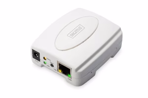 Digitus DN-13003-2 – 1 porta USB 2.0 drukas serveris, RJ45–USB-A, balts