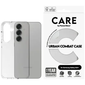 CARE by PanzerGlass Flagship Urban Combat viedtālruņa apvalks Samsung Galaxy S25+ - caurspīdīgs