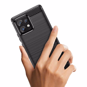 Carbon Case силиконовый чехол для Motorola Edge 40 Pro - чёрный