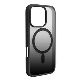 Puro Gradient Magnētiskais silikona viedtālruņa apvalks iPhone 16 Pro - melns