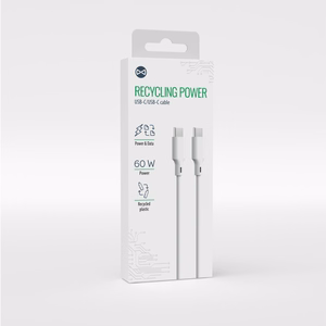 Forever recycling  kabelis USB-A - USB-C 1,5m 3A KR60-AC-00 balts