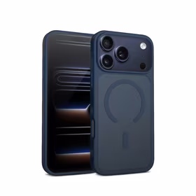 Crong Hybrid Matte Magnetic - MagSafe iPhone 17 Pro Max maciņš (Navy zils)