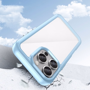 Outer Space viedtālruņa apvalks ar gēla rāmi iPhone 16 Pro Max - zils