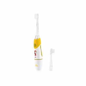 ETA Sonetic ETA071090050 – children's electric toothbrush, battery-powered, 2 heads, 1 modes, yellow/white