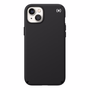 Speck Presidio2 Pro MagSafe vāciņš ierīcei iPhone 15 Plus / 14 Plus, ar Microban pretmikrobu aizsardzību, “Black / Black / White” krāsu kombinācija