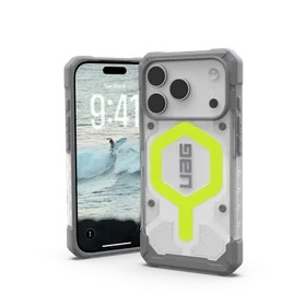 UAG Pathfinder Clear MagSafe Maciņš iPhone 17 Pro - Neon Gray