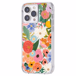 Rifle Paper Clear MagSafe vāciņš ierīcei iPhone 14 Pro Max, ar “Garden Party Blush” rakstu