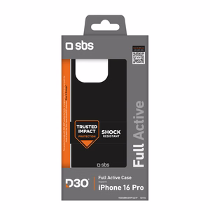 SBS Full Active D3O apvalks iPhone 16 Pro - melns