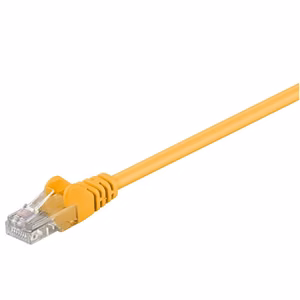 Goobay CAT 5e patch cable, U/UTP 95556 Yellow RJ45 male (8P8C) RJ45 male (8P8C)