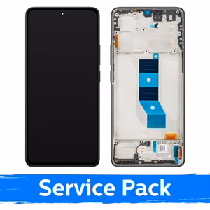 LCD-дисплей совместимый с Xiaomi Redmi Note 14 5G / Poco M7 Pro 5G с рамкой / полночный чёрный / (Service Pack)