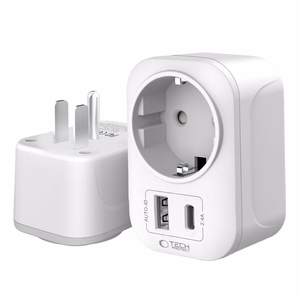 Tech-Protect TA100 US adapteris balts