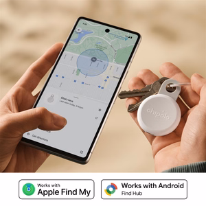 Chipolo LOOP – Rechargeable Bluetooth Tracker with Silicone Loop for iOS & Android, Chalk