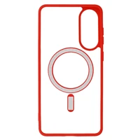 Akrila krāsains Magsafe apvalks Samsung Galaxy S25 Edge sarkans