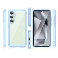 Kosmosa viedtālruņa apvalks ar gēla rāmi Samsung Galaxy S24 FE - zils