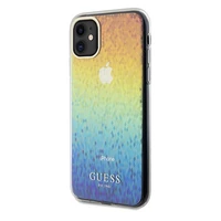 Guess IML Facetēts spogulis Disco Iridescent viedtālruņa apvalks iPhone 11 / Xr - daudzkrāsains