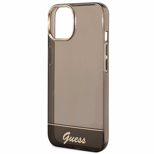 Guess GUHCP14SHGCOK cietais maciņš iPhone 14 6,1" Translucent – melns