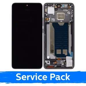 LCD displejs saderīgs Xiaomi Poco F7 Pro 5G ar rāmi / melns / (Service Pack)