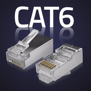 Qoltec 54556 RJ45 Modulārais Savienotājs CAT6 FTP Apzeltīti Kontakti 100 gab.
