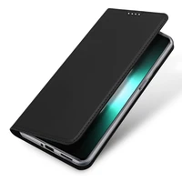 Dux Ducis Skin Pro viedtālruņa apvalks Realme GT Neo 5 / Realme GT3 Flip karšu maciņš statīvs melna