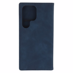 Viedais Suede maciņš for Samsung Galaxy S25 Ultra tumši zils