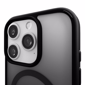 Puro krāsu pārejas MagSafe silikona apvalks iPhone 16 Pro Max viedtālrunim – melnā krāsā