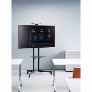 Manhattan televizora un monitora statīvs ar riteņiem 1 ekrānam, 37–65", melns, VESA 200x200–600x400 mm, maks. 40 kg