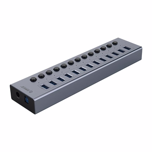 Orico BT2U3-13AB centrmezgls 13x USB-A 3.0 ar slēdžiem pelēks