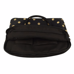 Wonder Briefcase Laptop 17 inches gold polka-dot