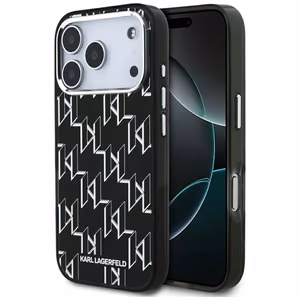 Karl Lagerfeld IML KL Monogramma Magnētiskais apvalks iPhone 17 Pro - melns