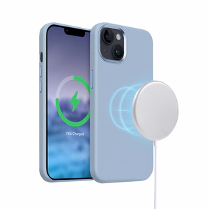Crong Color Cover LUX Magnetic vāciņš ierīcei iPhone 15 Plus, saderīgs ar MagSafe, zils