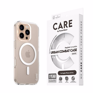 CARE Flagship case with White MagSafe iPhone 16 Pro, Transparent