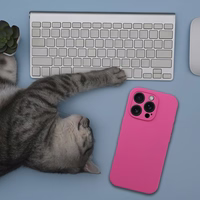 Silikona viedtālruņa apvalks 2 mm IPHONE 15 saderīgs ar Magnētisko rozā