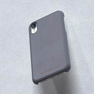Nordic Elements Original Gefion vāciņš ierīcei iPhone XR, ar dabīga kļavas koka apdari, vidēji pelēks