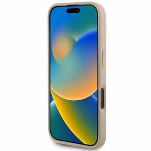 DKNY šachī raksts un drukātas svītras iPhone 16 apvalks rozā