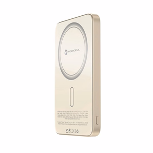 Portatīvais lādētājs saderīgs ar MagSafe Forcell F-Energy SuperSlim F5K8 QC4.0 PD3.0 15W 5000 mAh titāna dykuma krāsa