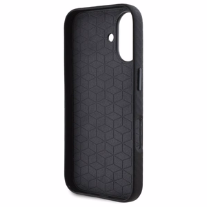 BMW Carbon Wrapped Metal Viedtālruņa apvalks Apple iPhone 16 - melns