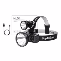 Superfire HL51 galvas lukturītis, 160 lm, micro-USB, 4 režīmi, 300 m