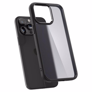 Spigen Ultra Hybrid viedtālruņa apvalks iPhone 15 Pro - Caurspīdīgs melns