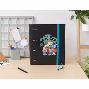 BT21 Street Mood A4 mape ar 4 gredzeniem un elastīgo aizdari