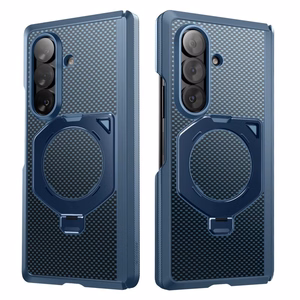 Supcase UB Aero MagSafe 2 daļu maciņa un privātuma aizsargstikla komplekts Samsung Galaxy Z Fold 8 Ultra – tumši zils